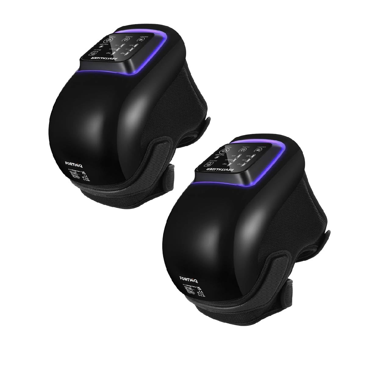 FORTHiQ Knee Massager Pro+ with Heat, Red Light and Vibration, 6-in-1, Dual-Wavelength - Cordless, Portable, Adjustable Straps, Easy to Use, Saves Your Settings