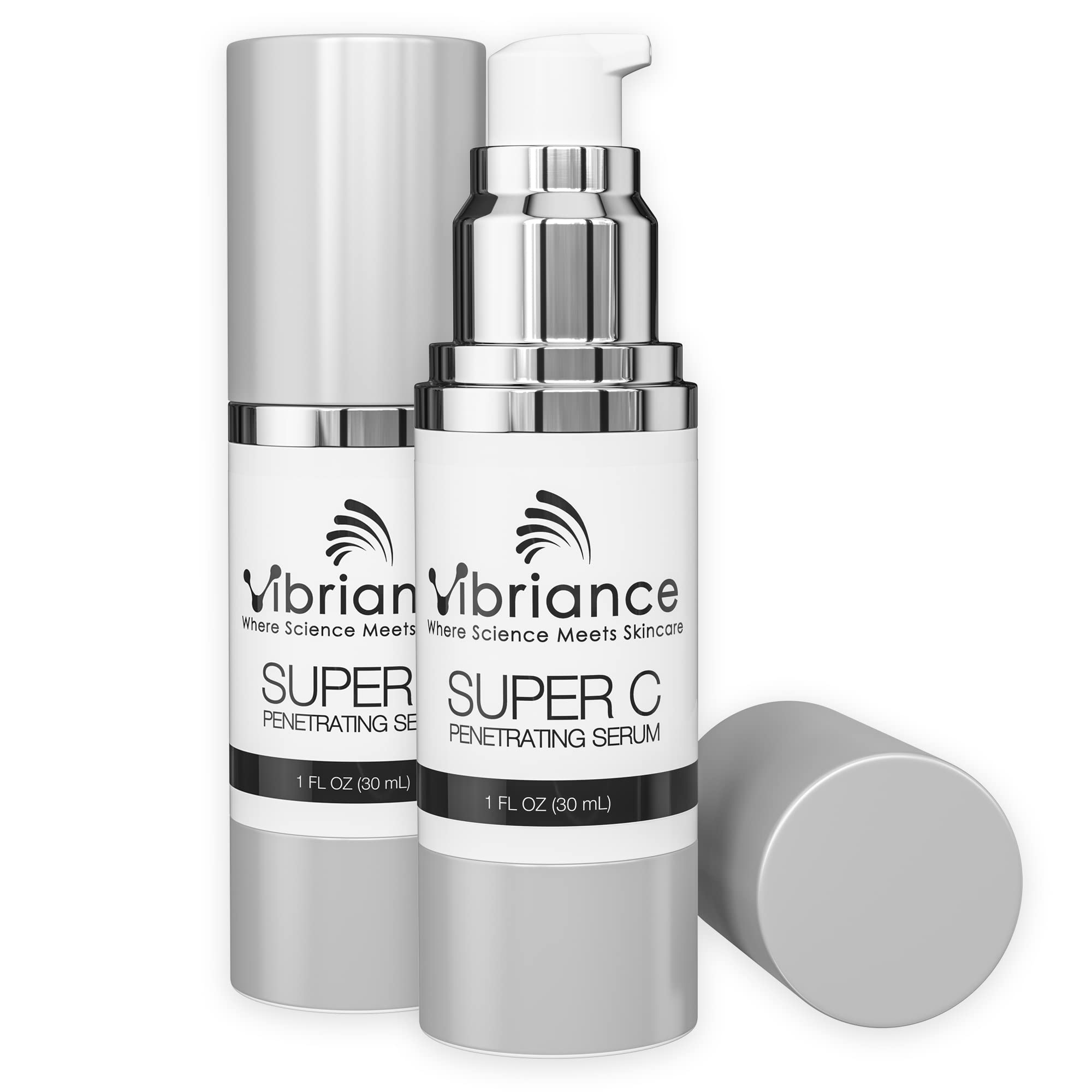 Vibriance Super C Serum for Mature Skin - All-in-One Vitamin Formula Hydrates, Firms, Lifts, Smooths, Targets Age Spots, Wrinkles, 1 fl oz - Pack of 3