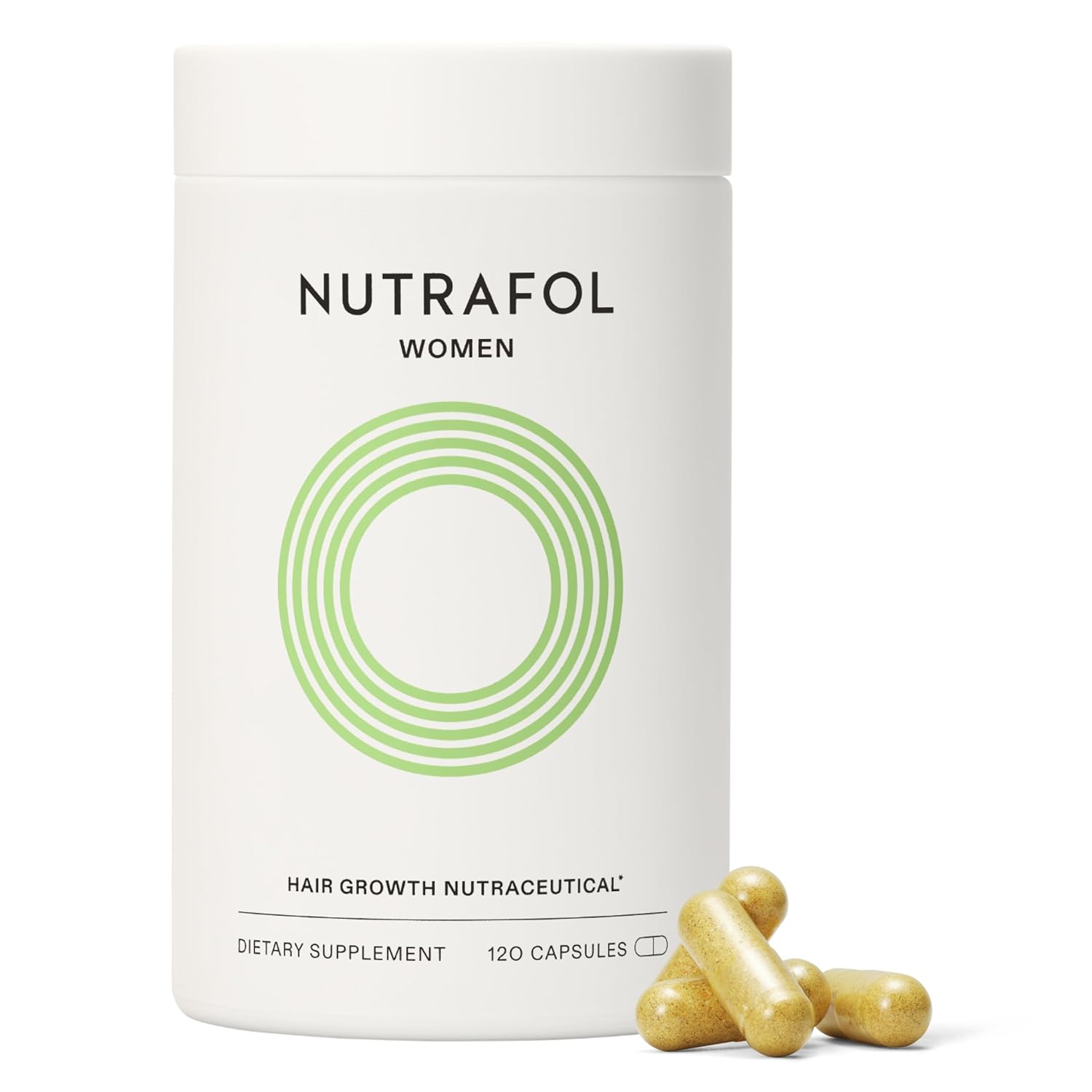 Nutrafol Women's Hair Growth Supplements, Ages 18-44, Clinically Proven for Visibly Thicker and Stronger Hair, Dermatologist Recommended - 1 Month Supply