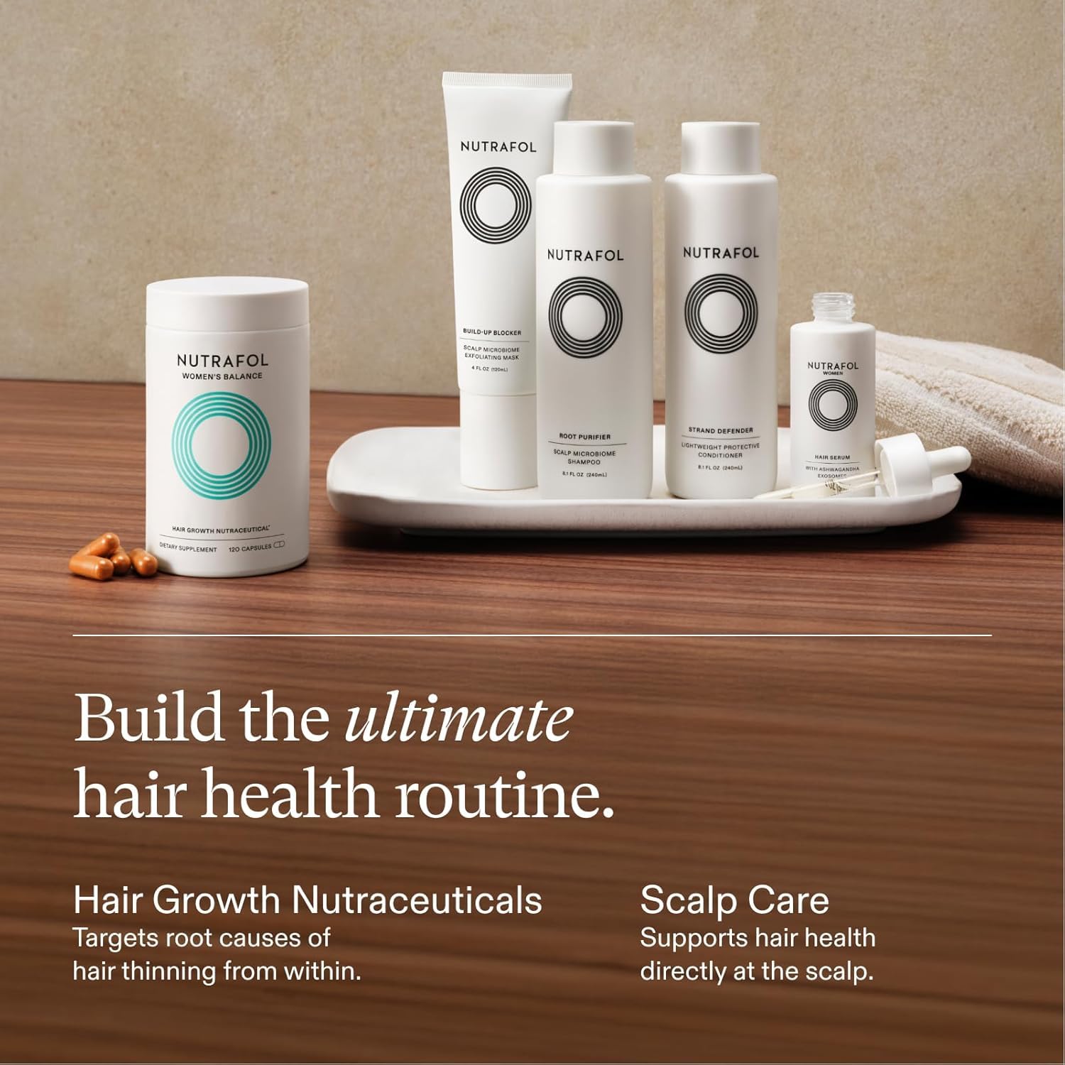 Nutrafol Women's Balance Hair Growth Supplements, Ages 45 and Up, Clinically Proven for Visibly Thicker Hair and Scalp Coverage in 3-6 Months, Dermatologist Recommended - 1 Month Supply Refill Pouch