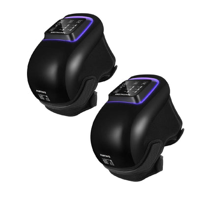 FORTHiQ Knee Massager Pro+ with Heat, Red Light and Vibration, 6-in-1, Dual-Wavelength - Cordless, Portable, Adjustable Straps, Easy to Use, Saves Your Settings