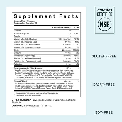 Nutrafol Women's Balance Hair Growth Supplements, Ages 45 and Up, Clinically Proven for Visibly Thicker Hair and Scalp Coverage in 3-6 Months, Dermatologist Recommended - 1 Month Supply Refill Pouch