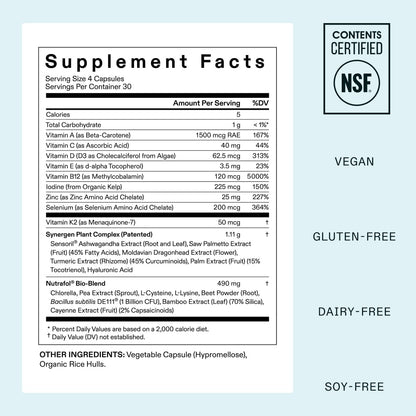 Nutrafol Women's Hair Growth Supplements, For Women 18-44 Years Old, Clinically Tested for Visibly Thicker, Stronger Hair, 100% Vegan Ingredients, Dermatologist Recommended - 1 Month Supply