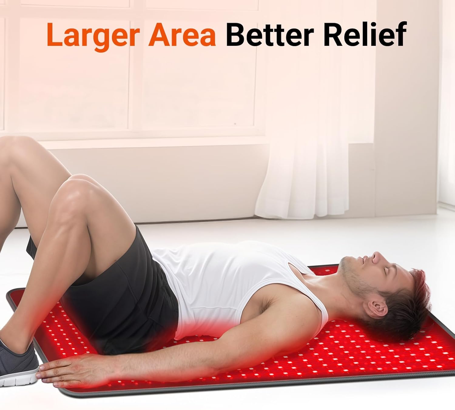 Comfytemp 41.5'' x 26'' Red Light Therapy Mat for Body, FSA Eligible HSA Near Infrared Light Therapy Pad with 560 LEDs, 660nm & 850nm Light Blanket for Back Belly Knee Waist Leg Joint Muscle, 96W