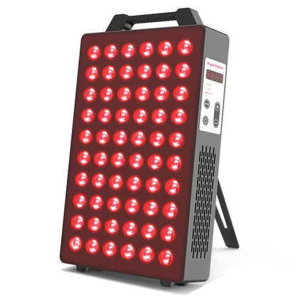 Red Light Therapy, 630/660/810/830/850nm 5 Wavelengths Red Near Infrared Light Device with 60 Dual Chip Clinical Grade LEDs, Remote Control, Timer for Face, Body, Pain Relief, BO-300 (White)