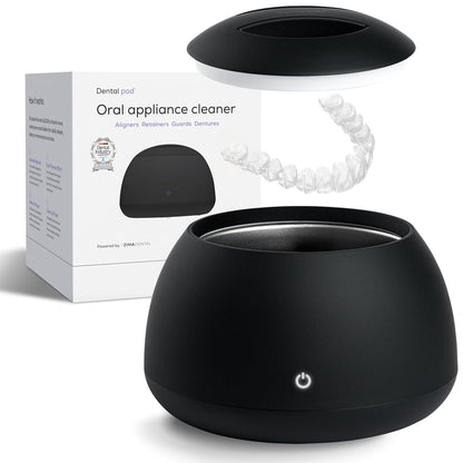 Zima Dental Pod: Ultrasonic Retainer Cleaner. The Original Retainer Cleaner Machine, Aligner Cleaner, Nightguard Cleaner, Mouthguard Cleaner, Denture Cleaner. Ultrasonic Cleaner For Oral Dental Care