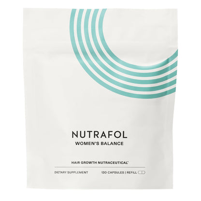 Nutrafol Women's Balance Hair Growth Supplements, Ages 45 and Up, Clinically Proven for Visibly Thicker Hair and Scalp Coverage in 3-6 Months, Dermatologist Recommended - 1 Month Supply Refill Pouch