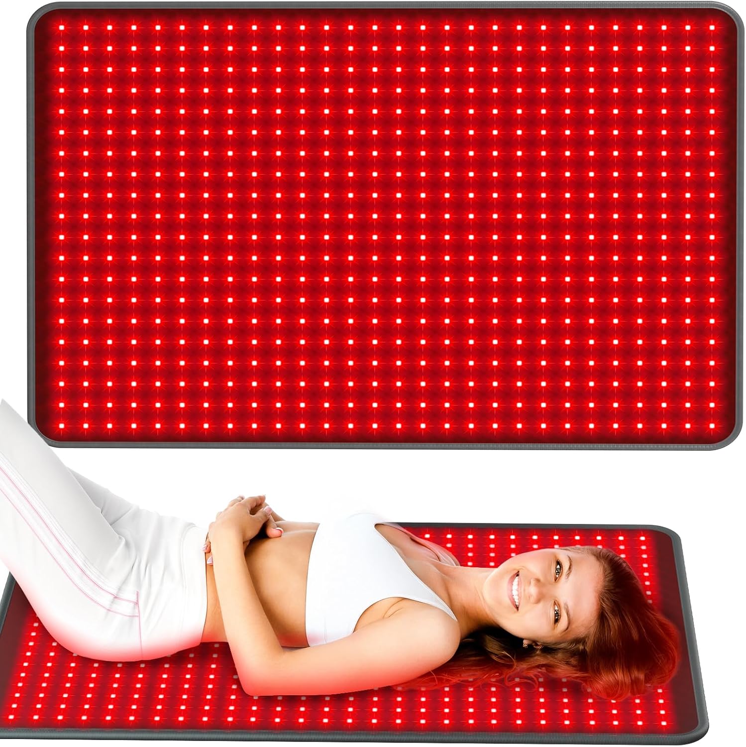 Comfytemp 41.5'' x 26'' Red Light Therapy Mat for Body, FSA Eligible HSA Near Infrared Light Therapy Pad with 560 LEDs, 660nm & 850nm Light Blanket for Back Belly Knee Waist Leg Joint Muscle, 96W