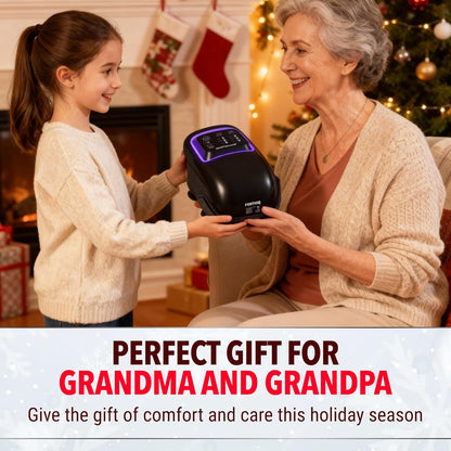 FORTHiQ Knee Massager Pro+ with Heat, Red Light and Vibration, 6-in-1, Dual-Wavelength - Cordless, Portable, Adjustable Straps, Easy to Use, Saves Your Settings