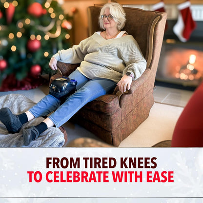 FORTHiQ Knee Massager Pro+ with Heat, Red Light and Vibration, 6-in-1, Dual-Wavelength - Cordless, Portable, Adjustable Straps, Easy to Use, Saves Your Settings